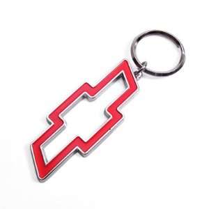 Chevrolet 3D Red Bowtie Logo Key Chain Automotive