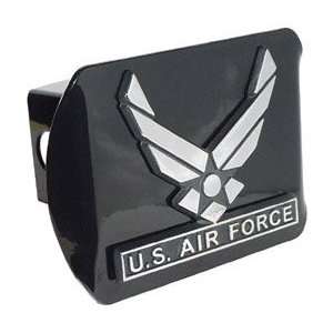  US Air Force Wings Black Metal Trailer Hitch Cover 