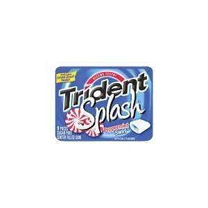 Trident Sugar Free Chewing Gums Splash Peppermint Swirl   9 Sticks, 10 