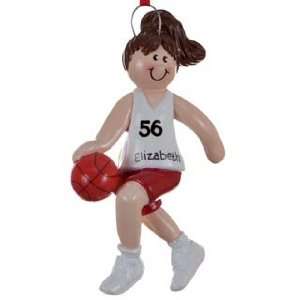  Personalized Basketball Player Girl Christmas Ornament 