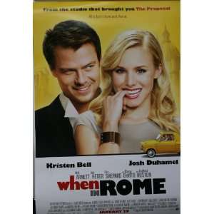 When in Rome Kristen Bell Josh Duhamel Original 2 Sided Poster 40x27 
