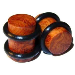 0000g 0000 G Gauge 11.68mm Custom Amboyna Burl O Ring Straight Organic 