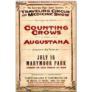   Counting Crows Poster   Concert Flyer   with Augustana
