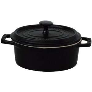 Staub Mini Cocotte Oval 15 cm Black:  Kitchen & Dining