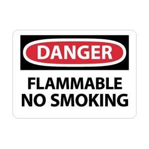  D663RB   Danger, Flammable No Smoking, 10 X 14, .050 