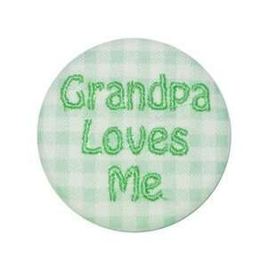  Grandpa Loves Me Green on Green Gingham Baby