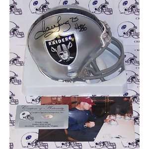  Howie Long Hand Signed Raiders Mini Helmet: Sports 