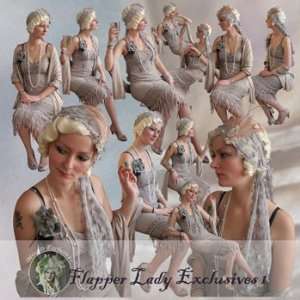   Kit: Flapper Lady Esclusives 1 by Mizz d Stock: Home & Kitchen