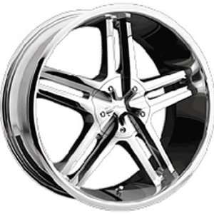 Pacer Tailspin 17x7.5 Chrome Wheel / Rim 5x110 & 5x115 with a 38mm 