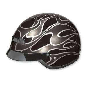   Nomad Helmet , Color Silver, Size 2XS, Style Ghost Flames 0103 0065