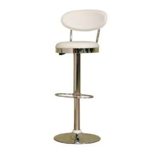   Vinyl and Chromed Steel Bar Stool (BS 030A White): Home & Kitchen