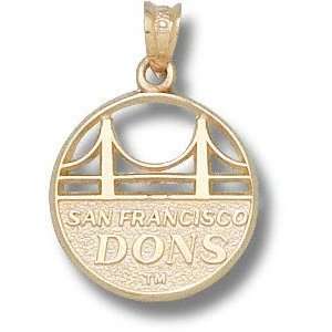  San Francisco Dons 10K Gold Golden Gate Pendant: Sports 