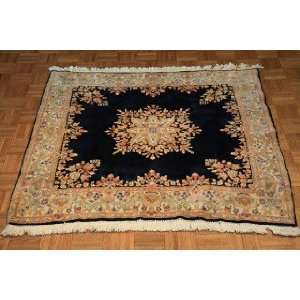    5x5 Hand Knotted Kerman Persian Rug   50x50: Home & Kitchen