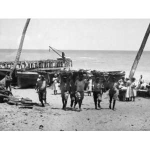  Group of Men Begin their 18 Mile Run from Sea to 