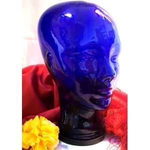  Blue Glass Mannequin Head MAN: Home & Kitchen
