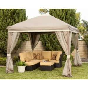  10 X 10 Pitched Roof Line Portable Patio Gazebo/Netting 