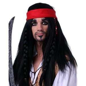  CHARACTER Pirate w. Headband Wig (Black): Beauty