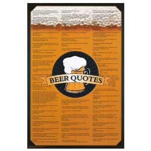  Beer Quotes Movie Poster, 24 x 36 Home & Kitchen