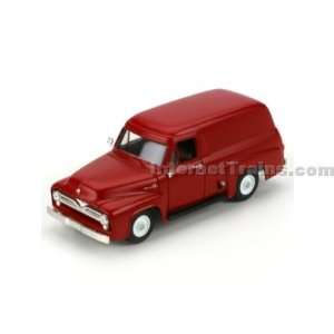   Ready to Roll Die Cast 1955 Ford F 100 Panel Truck   Red Toys & Games