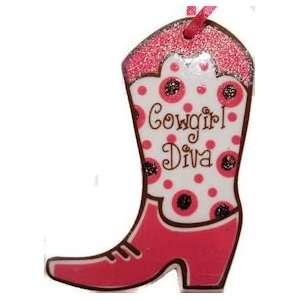  Cowgirl Boot Ornament   Diva