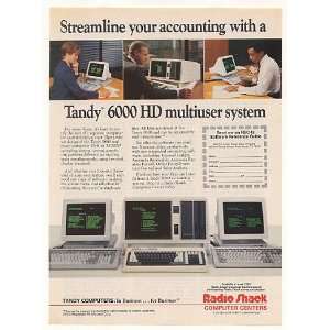   Radio Shack Tandy 6000 HD Multiuser Computer Print Ad: Home & Kitchen