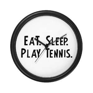  Eat, Sleep, Play Tennis Sports Wall Clock by CafePress 