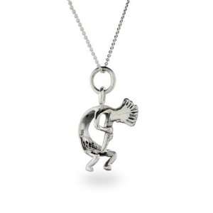 Sterling Silver Kokopelli Pendant Length 16 inches (Lengths 16 inches 