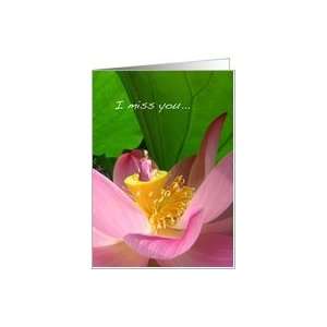  Missing you Girl in lotus Flower Card Health & Personal 