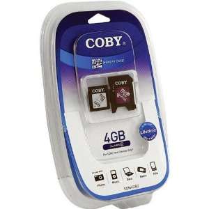  Coby 4GB MiniSD SDHC Memory Card with SD Adapter 