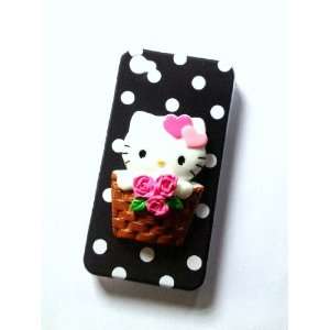  Hello Kitty Polka Dot Cute Basket Ride 3d Kawaii Iphone 4 