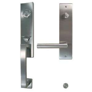 Omnia Urban 12F Stainless Steel Single Cylinder Entrance Handleset by 