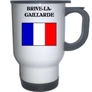  France   BRIVE LA GAILLARDE White Stainless Steel Mug 