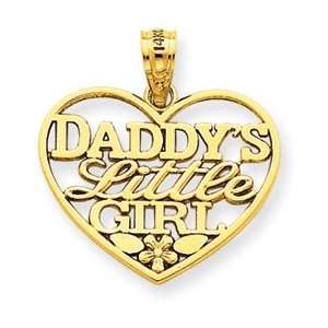 14k D/C Daddys Little Girl Heart Pendant