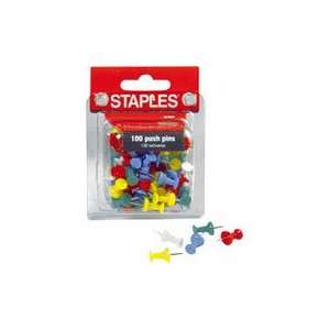  Plastic Pushpins, Assorted Colors: Office Products