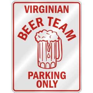   BEER TEAM PARKING ONLY  PARKING SIGN STATE VIRGINIA: Home Improvement
