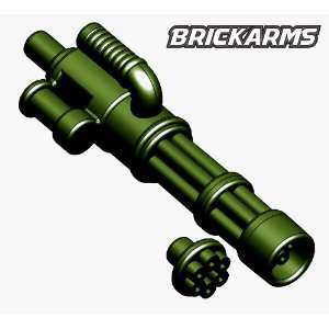   Scale LOOSE Weapon Minigun Drab Olive Green with NO AMMO: Toys & Games