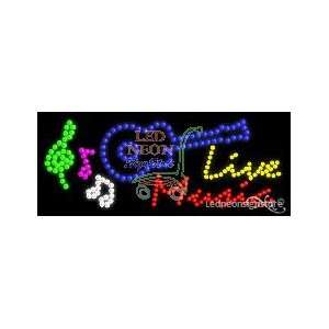  Live Music LED Sign 11 inch tall x 27 inch wide x 3.5 inch 