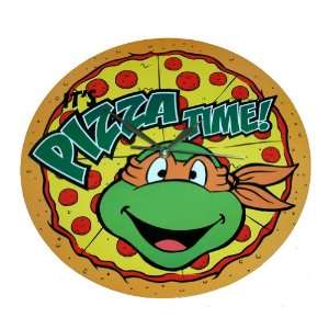 Teenage Mutant Ninja Turtles TMNT Pizza Time Wooden Wall Clock:  