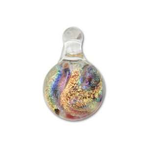  Orange Chaos Dichroic Glass Pendant: Arts, Crafts & Sewing
