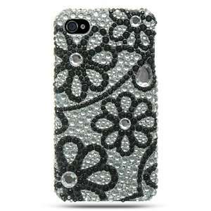  Iphone 4 Hd Full Diamond Case Black Lace: Electronics