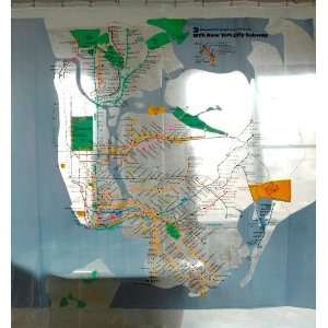  New York City Subway Map Shower Curtain: Home & Kitchen