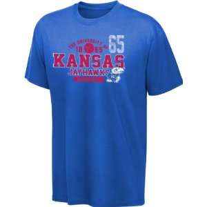  Kansas Jayhawks Royal Destroyed Basketball T Shirt: Sports 