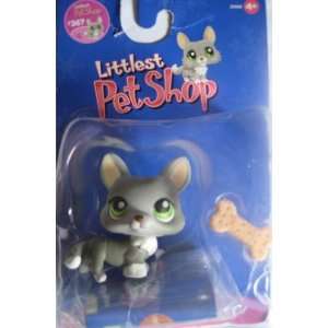  Littlest Pet Shop # 367 Gray Corgi Dog/Fox RARE: Toys 