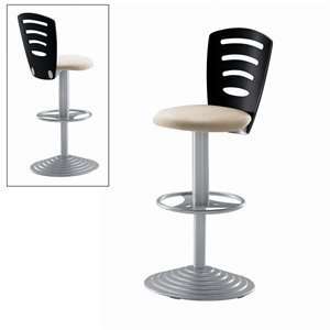    Trica Tuyo Silver Soft Touch Black Bar Stool: Home & Kitchen
