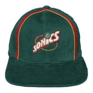  Seattle Sonics Adjustable Snapback Hat   Green: Sports 