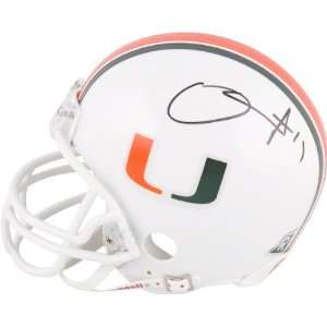  D.J. Williams Autographed Mini Helmet  Details: Miami 