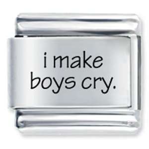  I Make Boys Cry Italian Charms Bracelet Link: Pugster 