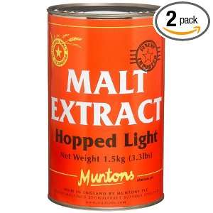 Muntons Malt Extract, Liquid, Hopped Light, 3.5 Pound Cans (Pack of 2 