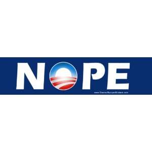  Anti Obama Bumper Sticker Decal   Nope: Everything Else