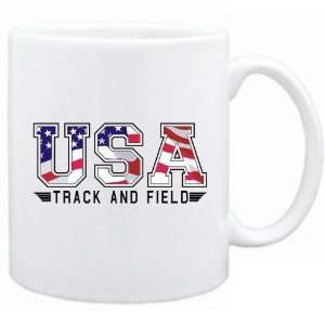   New  Usa Track And Field / Flag Clip   Army  Mug Sports Home